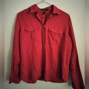 Lauren Ralph Lauren red blouse